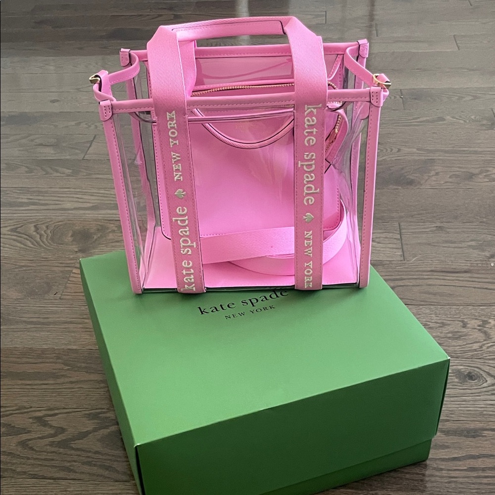 Kate Spade Pink and Clear Tote